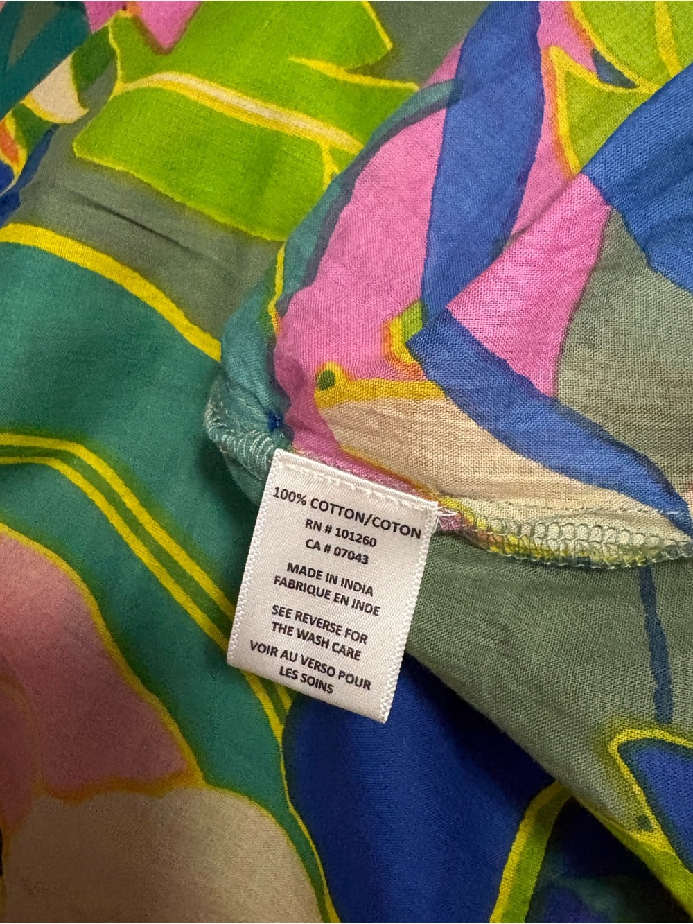 Vibrant Multicolor Floral Swim Coverup Shirt - Picture 3 of 5